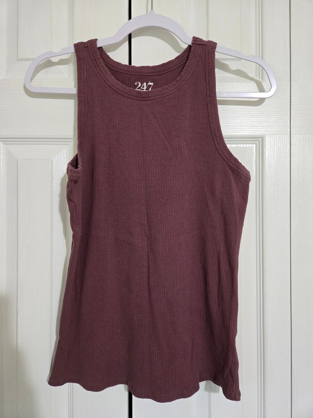 24/7 by maurices xl women's mauve ribbed tank top